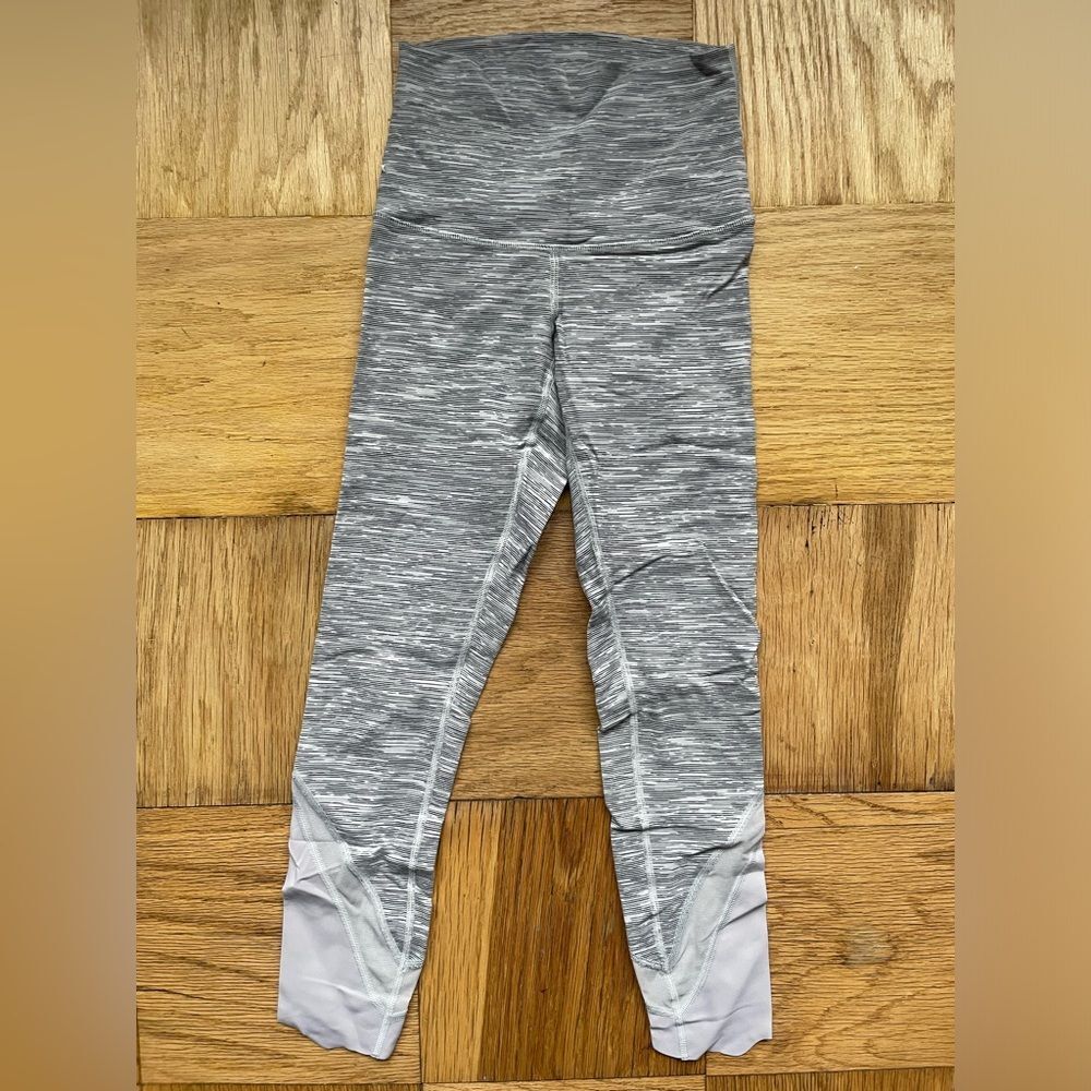 Lululemon Wunder Under Crop roll-down SE wee are from space WAFS w/ mesh sz 2